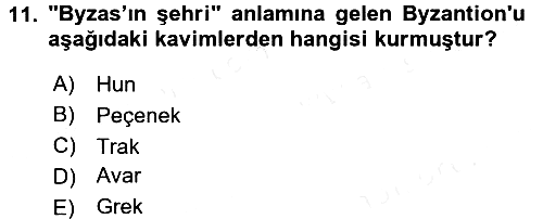 Sanat Tarihi 2017-2018 Ara Sınav - 11. soru