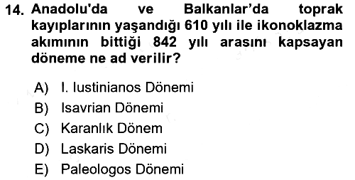 Sanat Tarihi 2017-2018 Ara Sınav - 14. soru