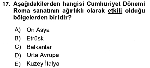 Sanat Tarihi 2018-2019 Ara Sınav - 17. soru