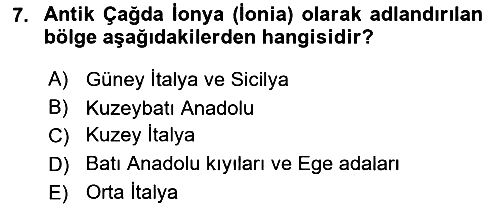 Sanat Tarihi 2021-2022 Ara Sınav - 7. soru