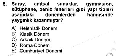 Sanat Tarihi 2012-2013 Dönem Sonu Sınavı - 5. soru