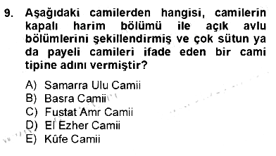 Sanat Tarihi 2012-2013 Dönem Sonu Sınavı - 9. soru