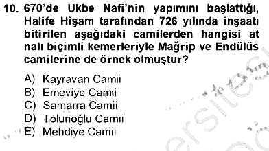 Sanat Tarihi 2012-2013 Dönem Sonu Sınavı - 10. soru