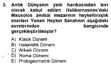 Sanat Tarihi 2014-2015 Dönem Sonu Sınavı - 3. soru