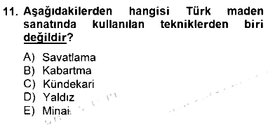 Sanat Tarihi 2014-2015 Dönem Sonu Sınavı - 11. soru