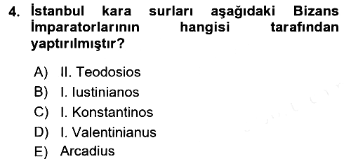 Sanat Tarihi 2018-2019 Dönem Sonu Sınavı - 4. soru