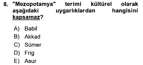 Sanat Tarihi 2021-2022 Yaz Okulu Sınavı - 8. soru