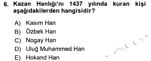 Sömürgecilik Tarihi (Avrupa-Amerika) 2016-2017 3 Ders Sınavı - 6. soru