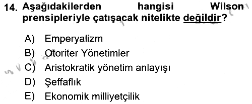 Sömürgecilik Tarihi (Avrupa-Amerika) 2016-2017 3 Ders Sınavı - 14. soru