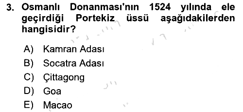 Sömürgecilik Tarihi (Avrupa-Amerika) 2022-2023 Ara Sınav - 3. soru