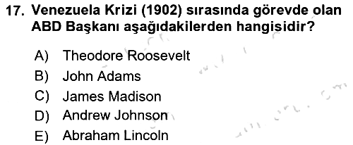 Sömürgecilik Tarihi (Avrupa-Amerika) 2022-2023 Dönem Sonu Sınavı - 17. soru