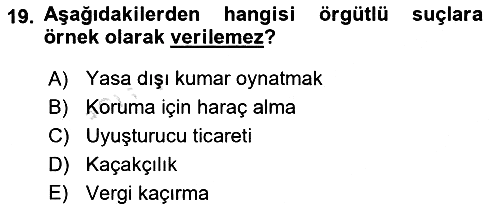 Sosyolojiye Giriş 2019-2020 Dönem Sonu Sınavı - 19. soru