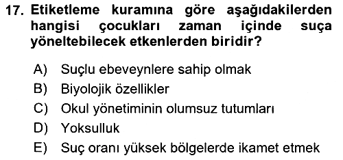 Sosyolojiye Giriş 2021-2022 Dönem Sonu Sınavı - 17. soru
