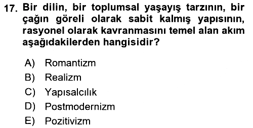 Tarih Felsefesi 2024-2025 Dönem Sonu Sınavı - 17. soru