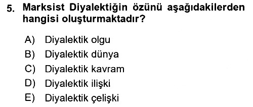 Tarih Felsefesi 2025-2026 Dönem Sonu Sınavı - 5. soru