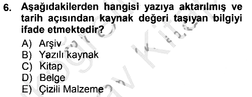 Tarih Metodu 2012-2013 Ara Sınav - 6. soru