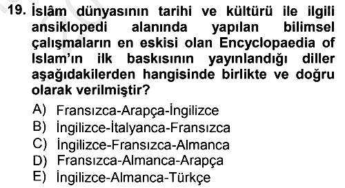 Tarih Metodu 2012-2013 Ara Sınav - 19. soru