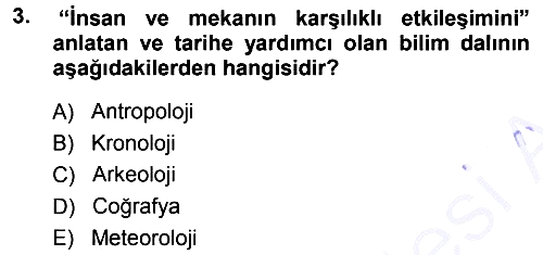 Tarih Metodu 2013-2014 Ara Sınav - 3. soru
