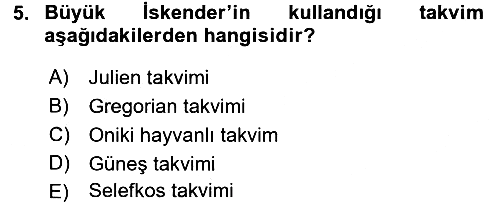 Tarih Metodu 2016-2017 Ara Sınav - 5. soru