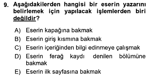 Tarih Metodu 2023-2024 Ara Sınav - 9. soru
