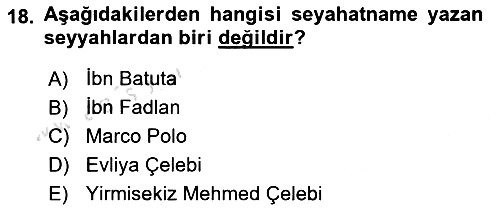 Tarih Metodu 2023-2024 Ara Sınav - 18. soru