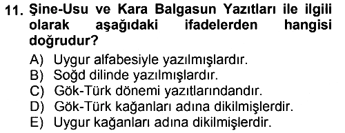 Tarih Metodu 2012-2013 Dönem Sonu Sınavı - 11. soru