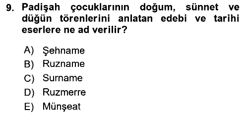 Tarih Metodu 2022-2023 Dönem Sonu Sınavı - 9. soru