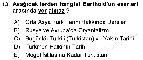 Tarih Metodu 2022-2023 Dönem Sonu Sınavı - 13. soru