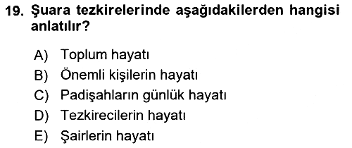 Tarih Metodu 2020-2021 Yaz Okulu Sınavı - 19. soru