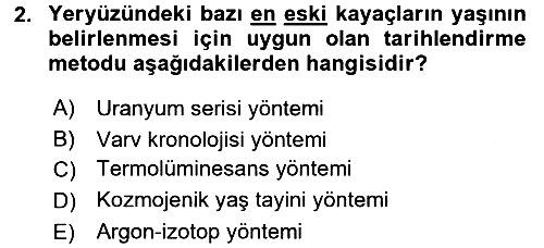 Tarihi Coğrafya 2016-2017 3 Ders Sınavı - 2. soru
