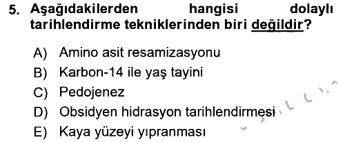 Tarihi Coğrafya 2016-2017 3 Ders Sınavı - 5. soru