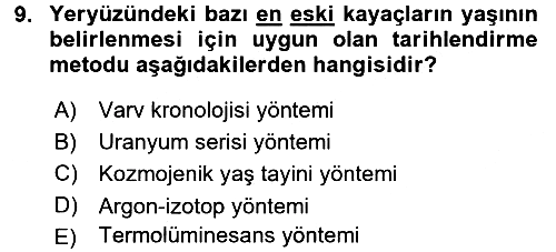 Tarihi Coğrafya 2017-2018 3 Ders Sınavı - 9. soru