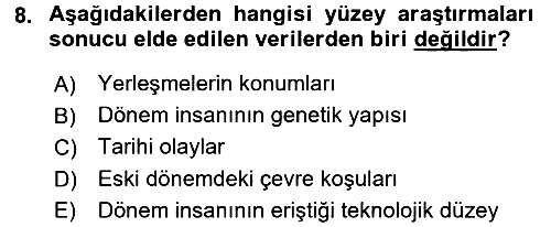 Tarihi Coğrafya 2015-2016 Dönem Sonu Sınavı - 8. soru