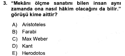 Tarihi Coğrafya 2017-2018 Dönem Sonu Sınavı - 3. soru