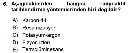 Tarihi Coğrafya 2018-2019 Dönem Sonu Sınavı - 6. soru