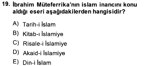 Türk Basın Tarihi 2014-2015 Tek Ders Sınavı - 19. soru