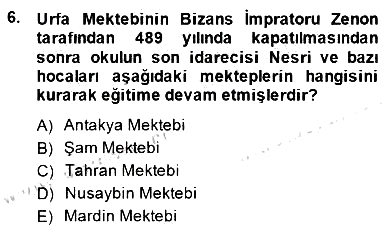 Türk Düşünce Tarihi 2014-2015 Ara Sınav - 6. soru