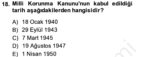 Türkiye Cumhuriyeti İktisat Tarihi 2014-2015 Ara Sınav - 18. soru