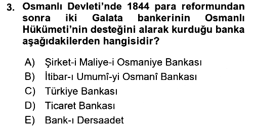 Türkiye Cumhuriyeti İktisat Tarihi 2017-2018 Ara Sınav - 3. soru