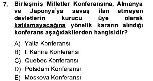 Türkiye Cumhuriyeti İktisat Tarihi 2014-2015 Dönem Sonu Sınavı - 7. soru