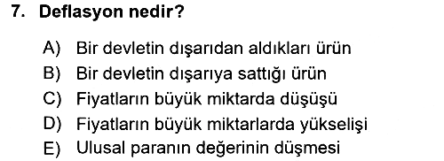 Türkiye Cumhuriyeti İktisat Tarihi 2015-2016 Dönem Sonu Sınavı - 7. soru