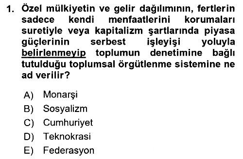 Yakınçağ Avrupa Tarihi 2018-2019 3 Ders Sınavı - 1. soru