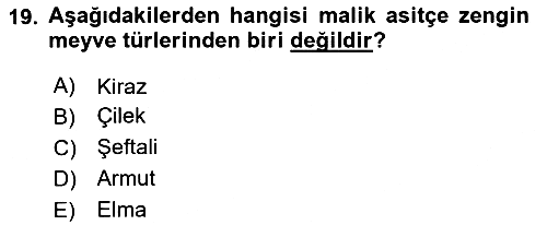 Bahçe Tarımı 2024-2025 Dönem Sonu Sınavı - 19. soru