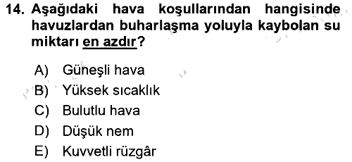 Balık Yetiştiriciliği 2015-2016 Dönem Sonu Sınavı - 14. soru