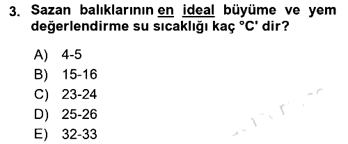 Balık Yetiştiriciliği 2023-2024 Dönem Sonu Sınavı - 3. soru