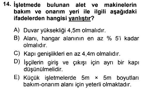 Bitki Su İlişkileri 2012-2013 Ara Sınav - 14. soru