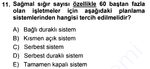 Bitki Su İlişkileri 2013-2014 Ara Sınav - 11. soru