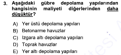 Bitki Su İlişkileri 2015-2016 Ara Sınav - 3. soru