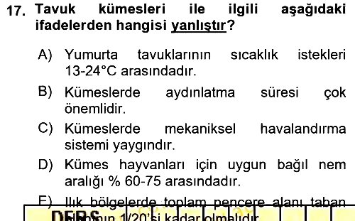 Bitki Su İlişkileri 2015-2016 Ara Sınav - 17. soru