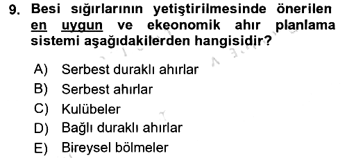 Bitki Su İlişkileri 2016-2017 Ara Sınav - 9. soru